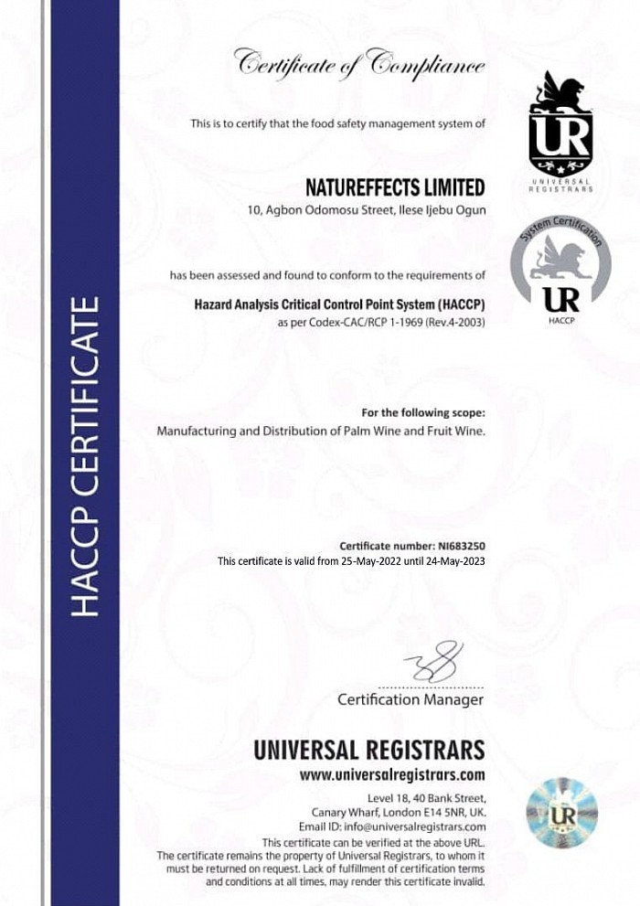 HACCP CERTIFICATE